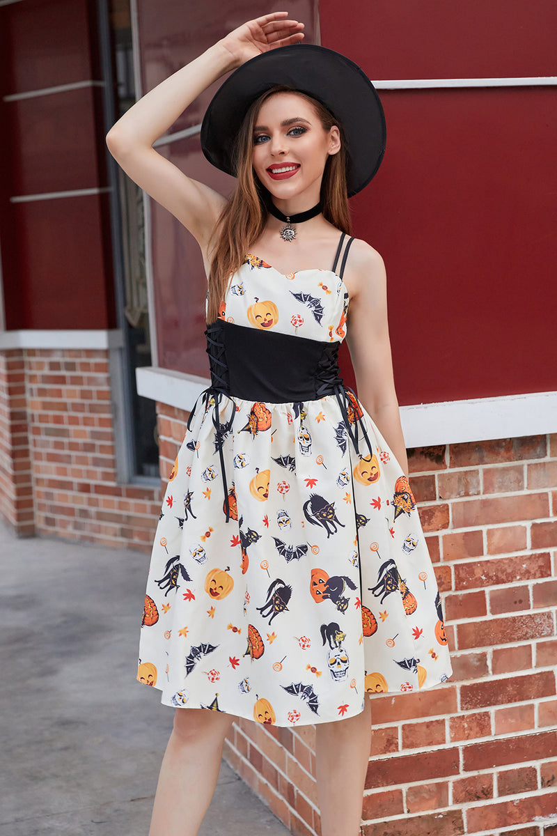 Load image into Gallery viewer, White Pumpkin 2021 Halloween Dress