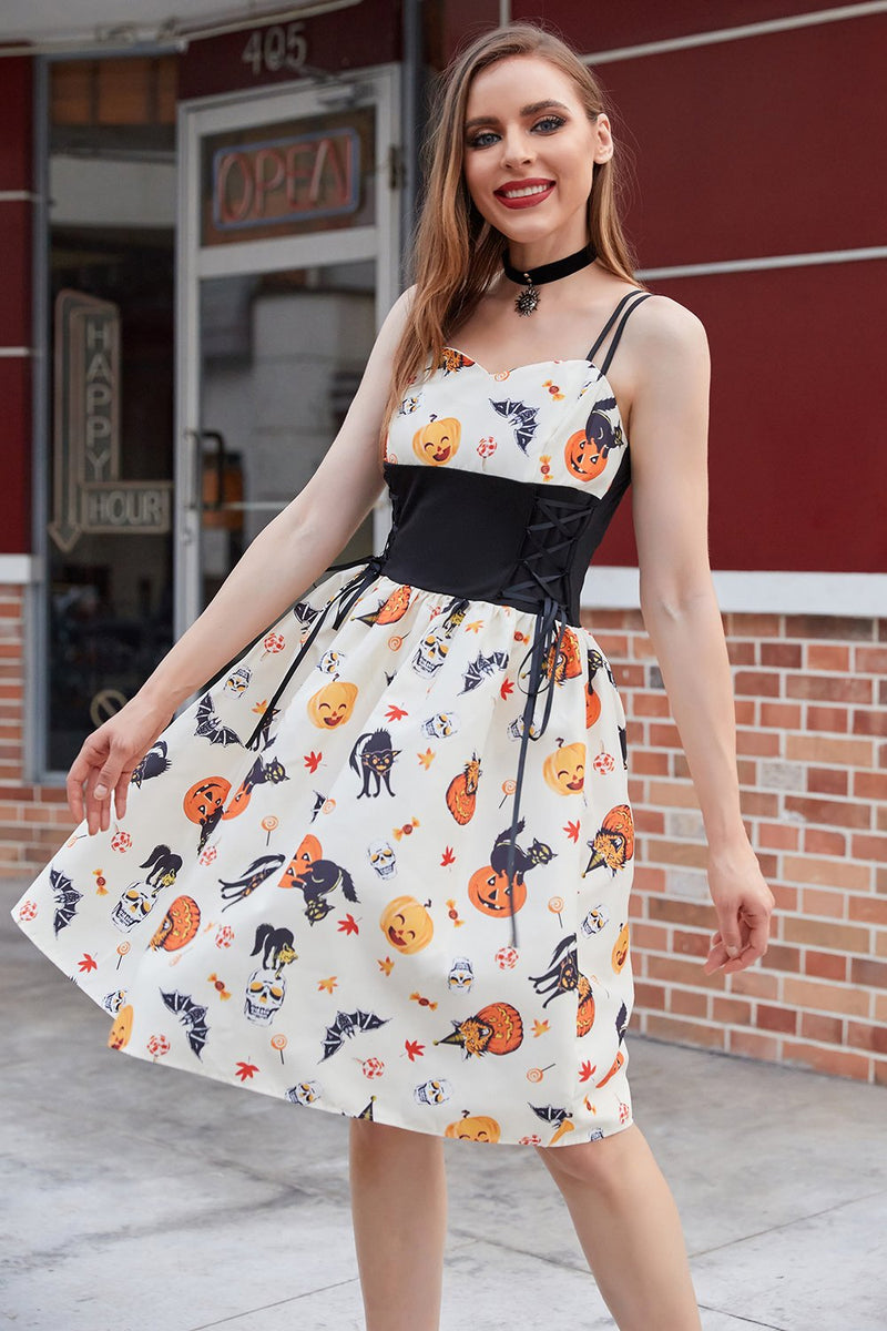 Load image into Gallery viewer, White Pumpkin 2021 Halloween Dress