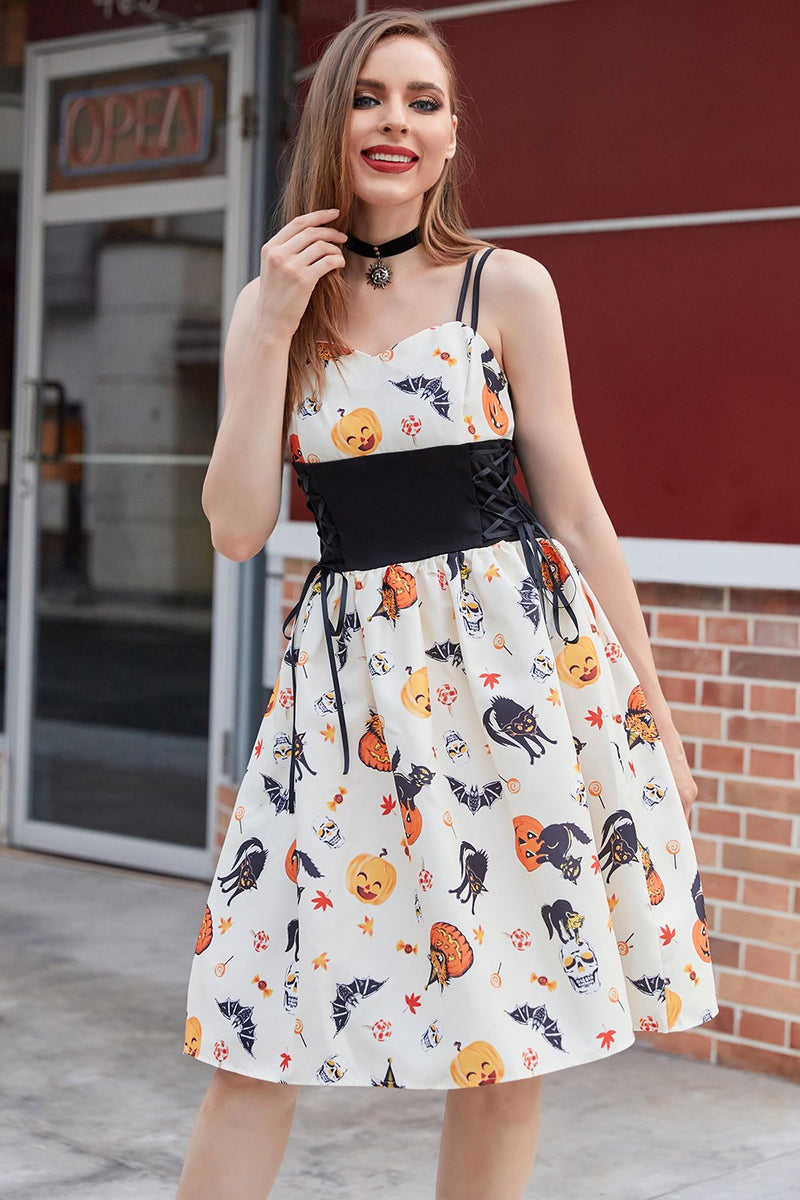 Load image into Gallery viewer, White Pumpkin 2021 Halloween Dress