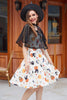 Load image into Gallery viewer, Pumpkin 1950s Halloween Dress with Cloak