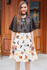 Load image into Gallery viewer, Pumpkin 1950s Halloween Dress with Cloak