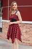 Load image into Gallery viewer, Red &amp; Black Plaid Vintage Dress