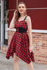 Load image into Gallery viewer, Red &amp; Black Plaid Vintage Dress