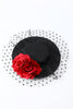 Load image into Gallery viewer, Black Women Halloween Witch Hat with Flower