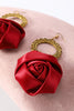 Load image into Gallery viewer, Red Women Halloween Earrings with Flowers