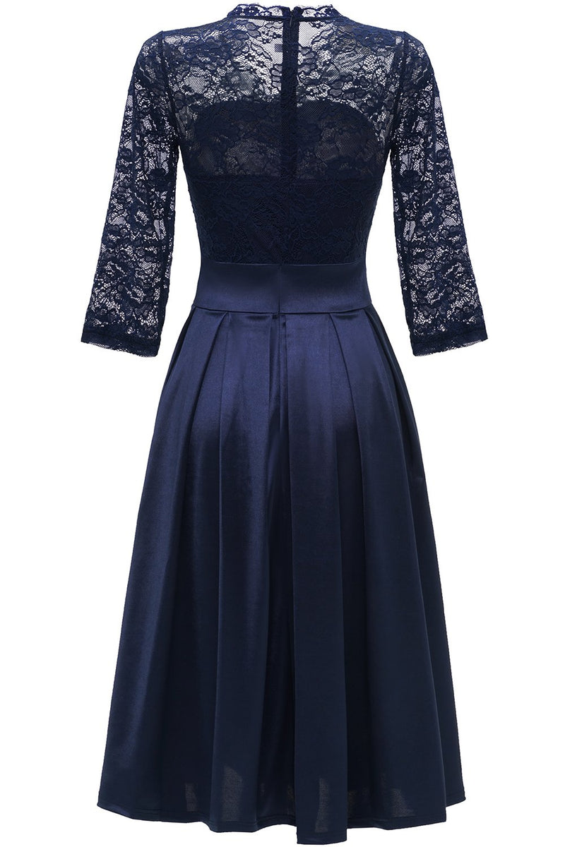 Load image into Gallery viewer, Lace Formal Dress with Sleeves