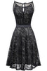 Load image into Gallery viewer, Navy Vintage Lace Halloween Dress