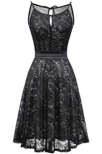 Navy Vintage Lace Halloween Dress