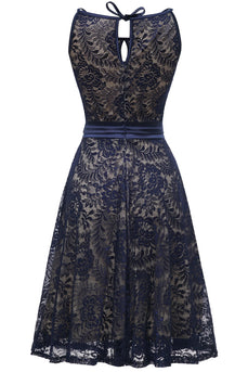 Navy Vintage Lace Halloween Dress