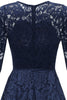 Load image into Gallery viewer, Navy High Low Lace Dress