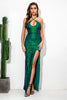 Load image into Gallery viewer, Sequins Long Party Dress with Slit