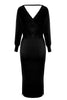 Load image into Gallery viewer, Black Knitted Bodycon Dress