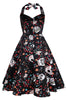 Load image into Gallery viewer, Black Skull Halloween Dress