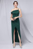 Load image into Gallery viewer, Burgundy One Shoulder Prom Dress with Slit