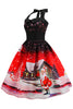 Load image into Gallery viewer, Red Christmas Halter 1950s Dress