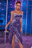 Load image into Gallery viewer, Purple Velvet Party Dress