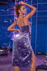 Load image into Gallery viewer, Purple Velvet Party Dress