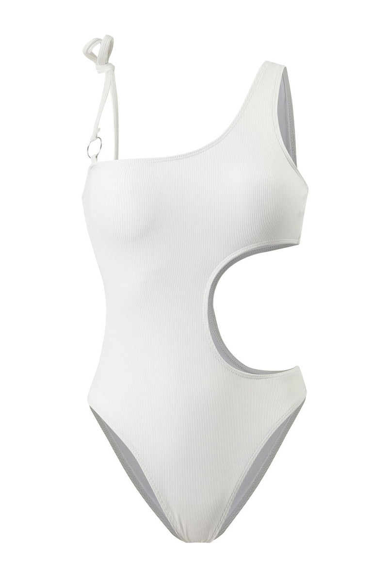 Load image into Gallery viewer, White Cut Out One Piece Swimsuits