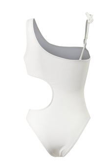 White Cut Out One Piece Swimsuits