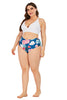 Load image into Gallery viewer, Blue Print High Waisted Two Piece Swimsuit