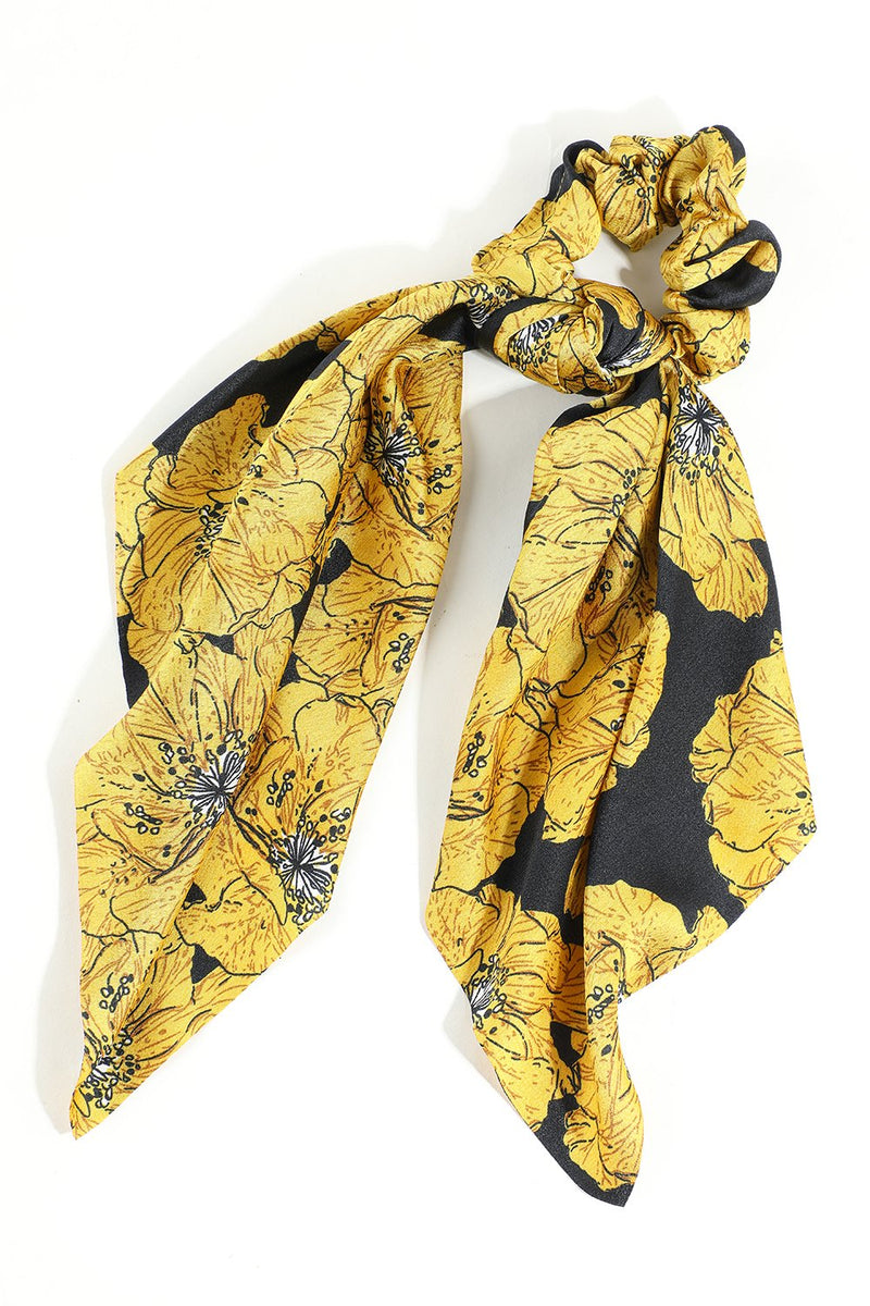 Load image into Gallery viewer, Yellow Floral Hair Scarf