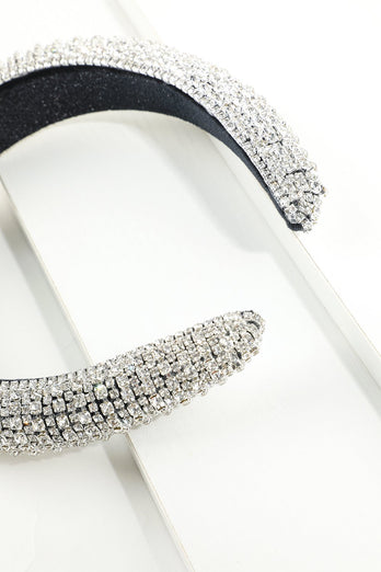 Glitter Silver Crystal Headband