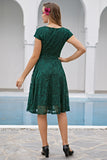 Green Lace Midi Dress