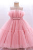 Load image into Gallery viewer, Green Round Neck Tulle Flower Girl Dress with Bowknot