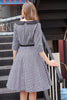 Load image into Gallery viewer, Swing Style V Neck Grid Vintage Dress