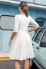 Load image into Gallery viewer, White Crepe Formal Dress