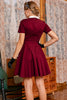 Load image into Gallery viewer, Burgundy Peter Pans 50s Dress