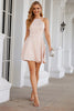 Load image into Gallery viewer, A Line Halter Blush Short Cocktail Dress