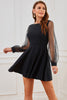 Load image into Gallery viewer, Vintage Black Polka Dots Sleeves Dress