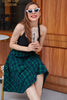 Load image into Gallery viewer, Green Plaid Halter Vintage Dress
