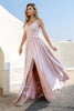 Load image into Gallery viewer, Blush Sequins Prom Dress with Slit