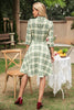 Load image into Gallery viewer, Retro Style Plaid Dress with Keyhole