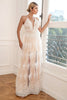 Load image into Gallery viewer, White Lace Long Prom Dress