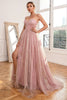 Load image into Gallery viewer, Glitter Blush Long Prom Dress with Slit