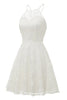 Load image into Gallery viewer, Cute A Line Hater White Short Lace Dress