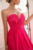 Load image into Gallery viewer, Fuchsia Strapless Prom Dress with Slit