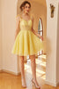 Load image into Gallery viewer, Yellow Spaghetti Straps Short Party Dress