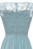 Load image into Gallery viewer, A Line Sweetheart Sky Blue Long Lace Dress