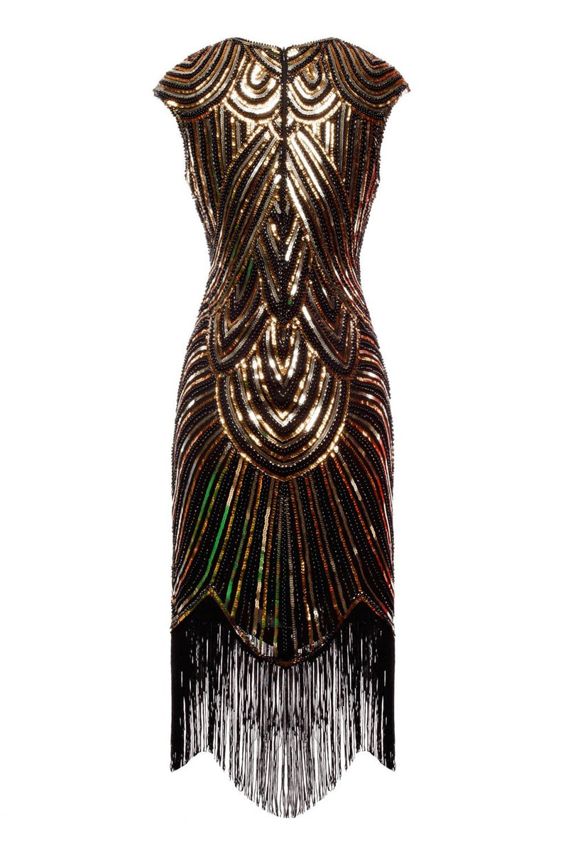 Load image into Gallery viewer, Gatsby Glitter Fringe 1920s Dress