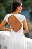 Load image into Gallery viewer, White Lace Open Back Party Dress