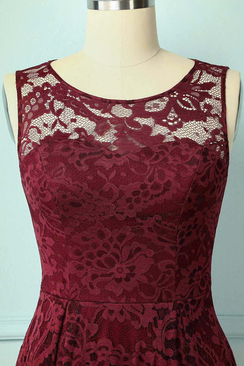 Load image into Gallery viewer, Asymmetrical Burgundy Lace - ZAPAKA
