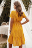 Load image into Gallery viewer, Yellow Striped Midi Casual Dress