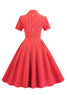 Load image into Gallery viewer, Retro Style Red Plaid 1950s Dress