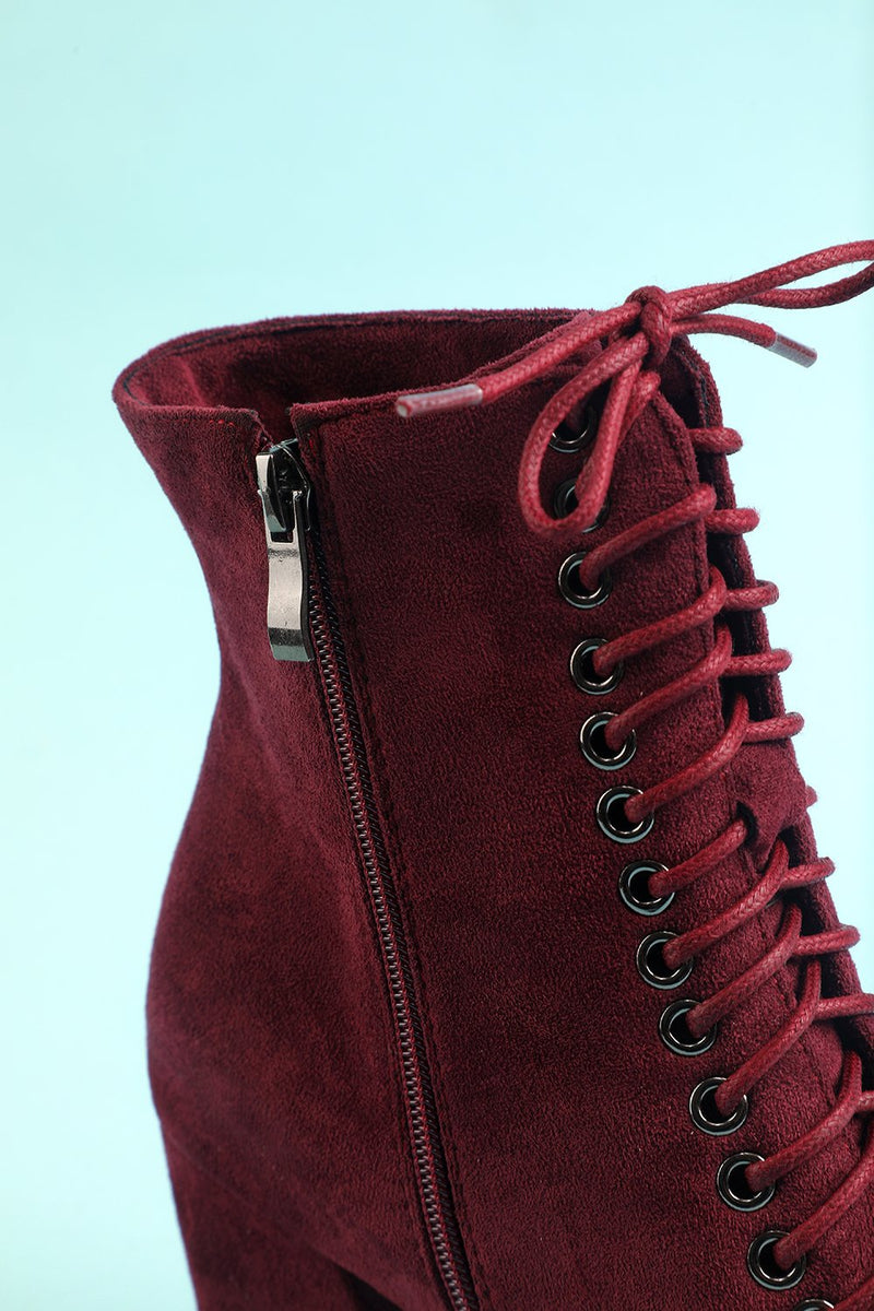 Load image into Gallery viewer, Women&#39;s Burgundy Martin Boots