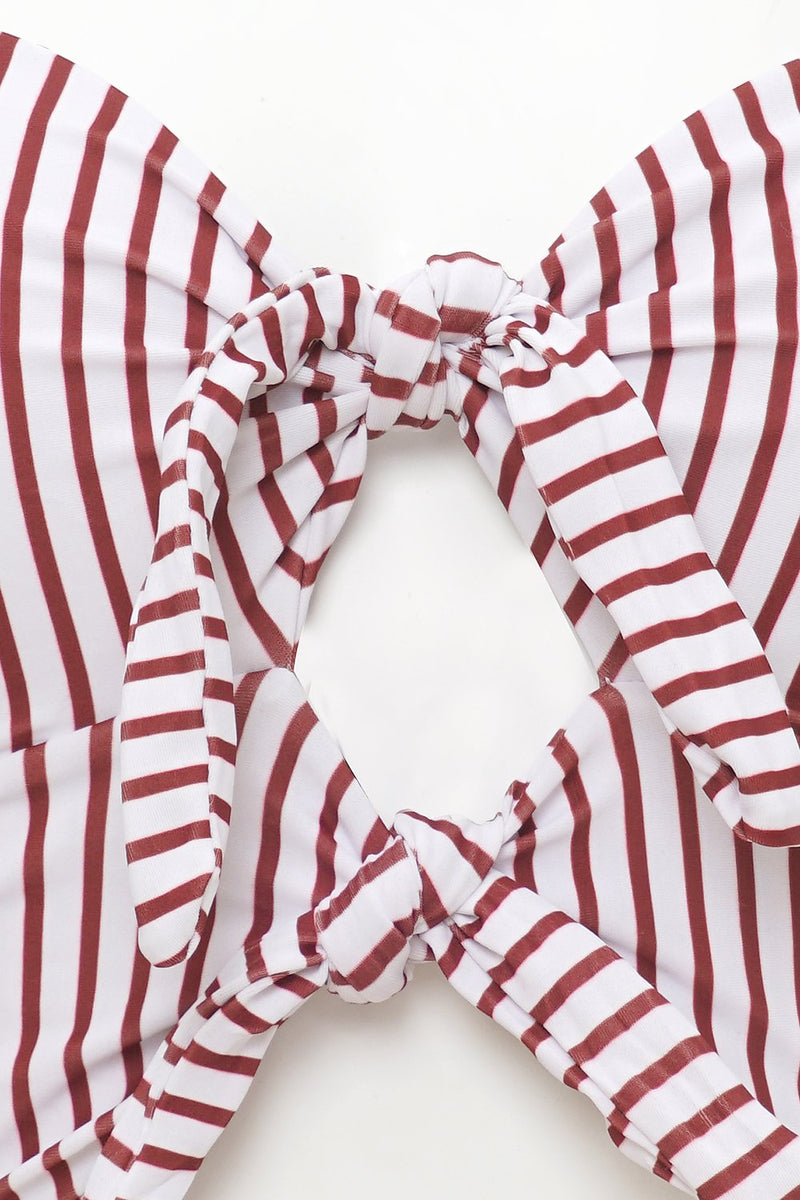 Load image into Gallery viewer, Stripes White Summer Swimsuit