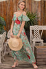 Load image into Gallery viewer, Printed Off the Shoulder Summer Dress